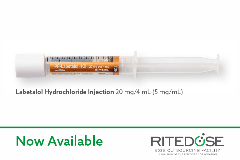 Ritedose Launches New Single-Dose Syringe Product: Labetalol Hydrochloride  Injection 20 mg/4 mL (5mg/mL) – The Ritedose Corporation